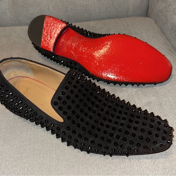 Christian Louboutin Dandelion Spike Suede Loafers Men’s Sz 11 (44.5) - Picture 1 of 6